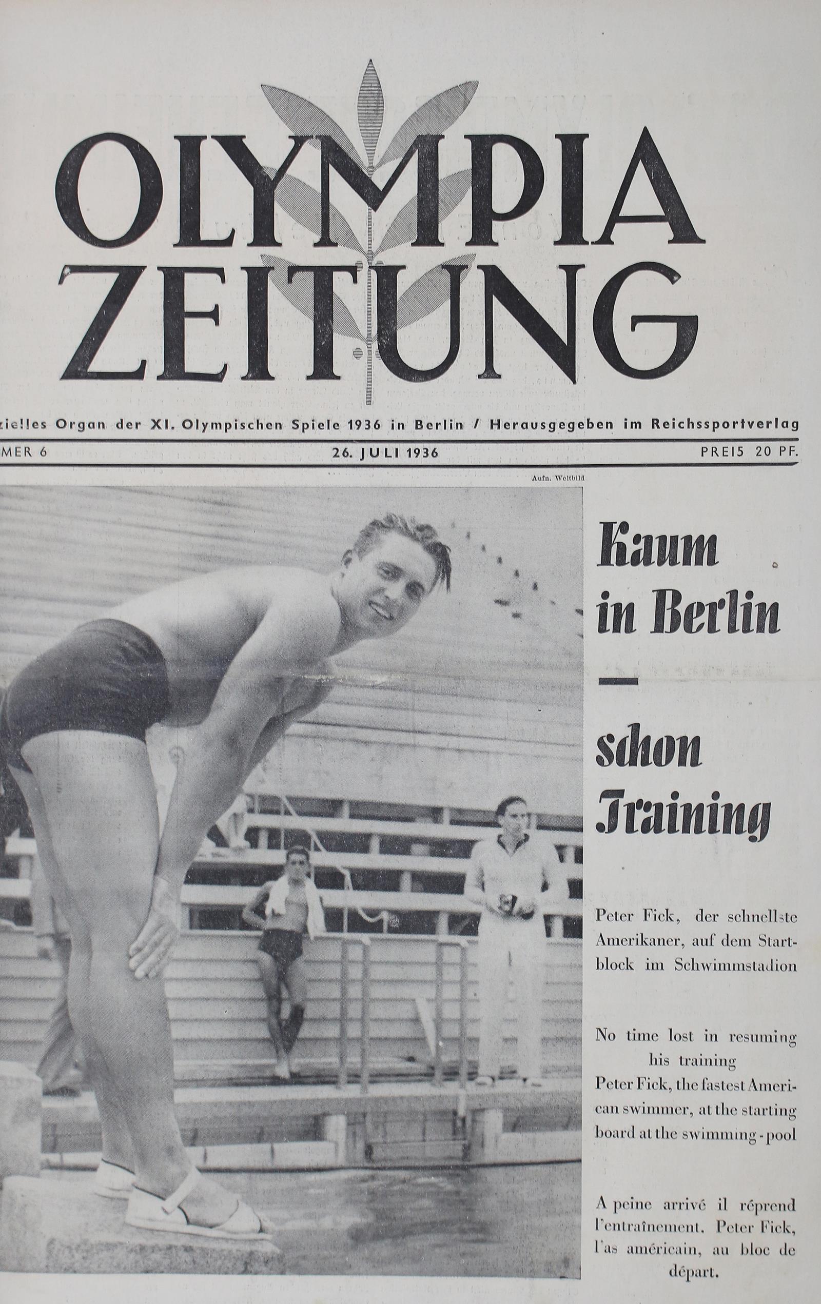 Olympia - Zeitung. | Bild Nr.1
