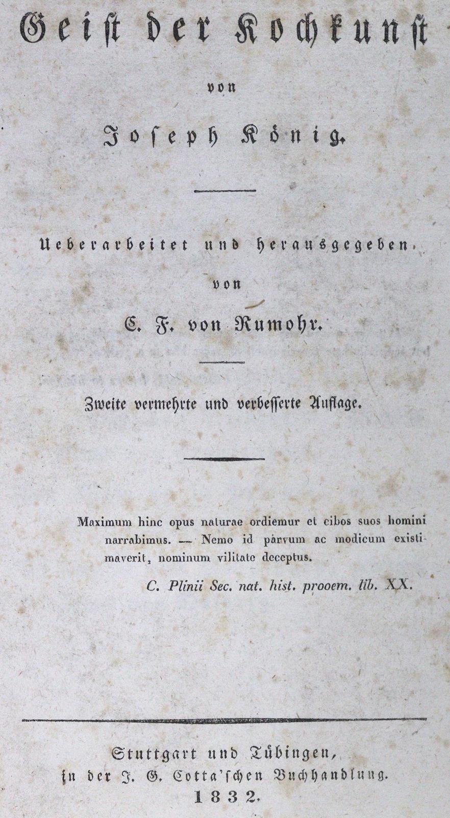 König,J. (d.i. C.F.von Rumohr). | Bild Nr.1