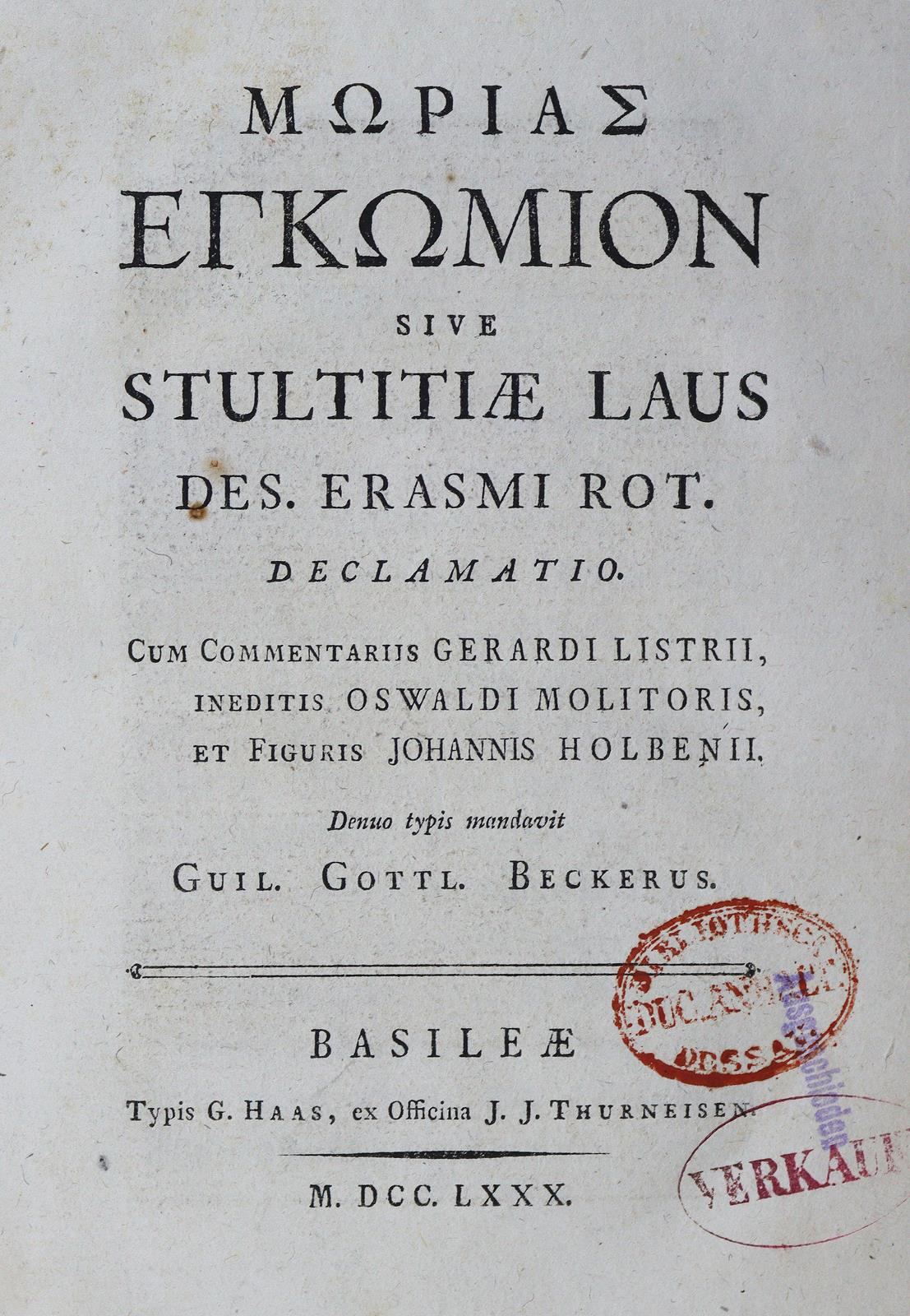 Erasmus von Rotterdam,D. | Bild Nr.2