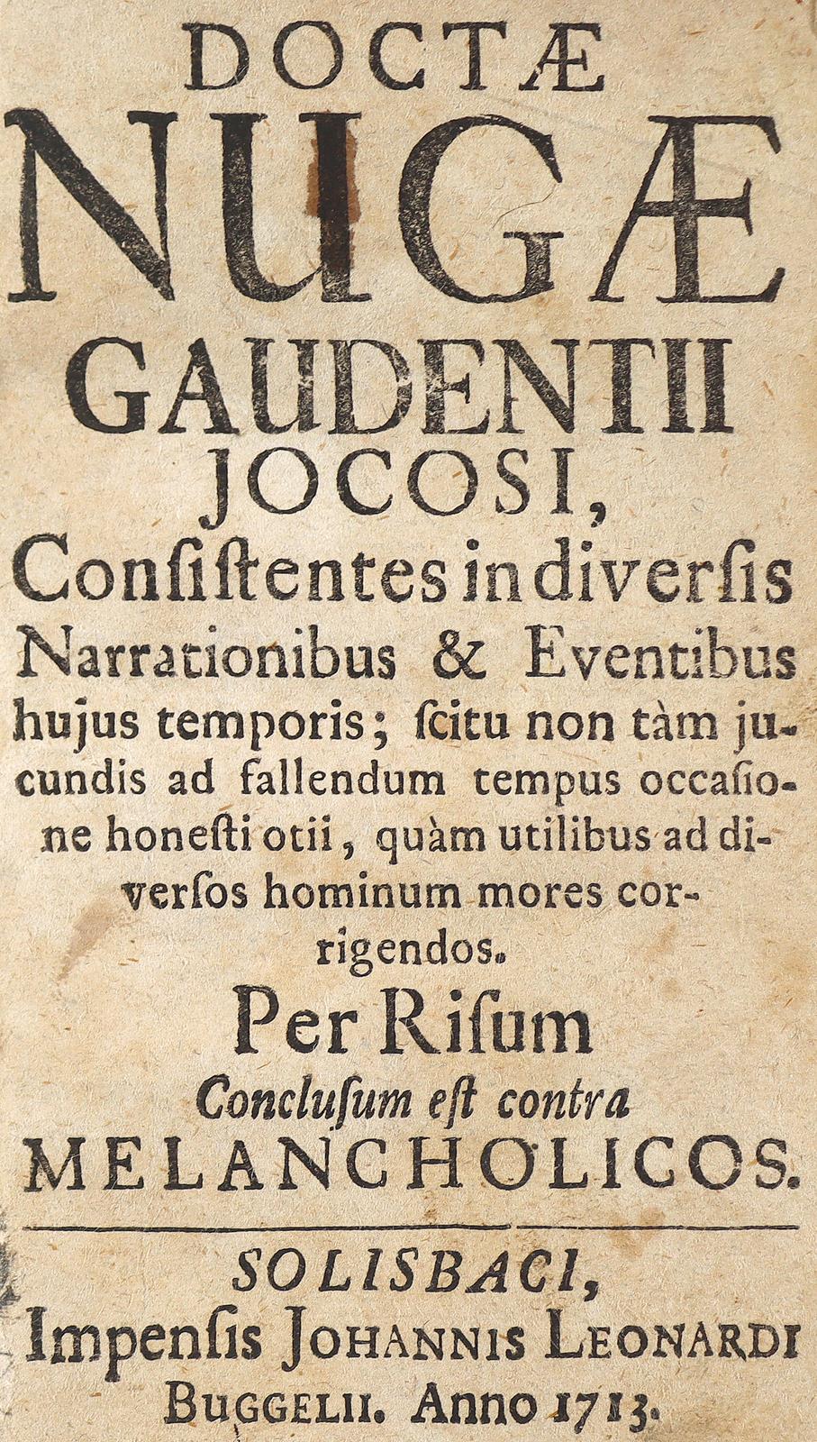 Jocosus, Gaudentius (Pseud.). | Bild Nr.1