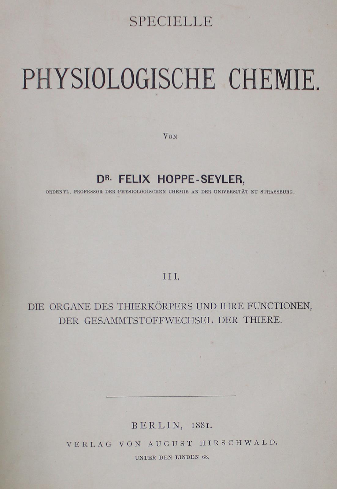 Hoppe-Seyler,F. | Bild Nr.1