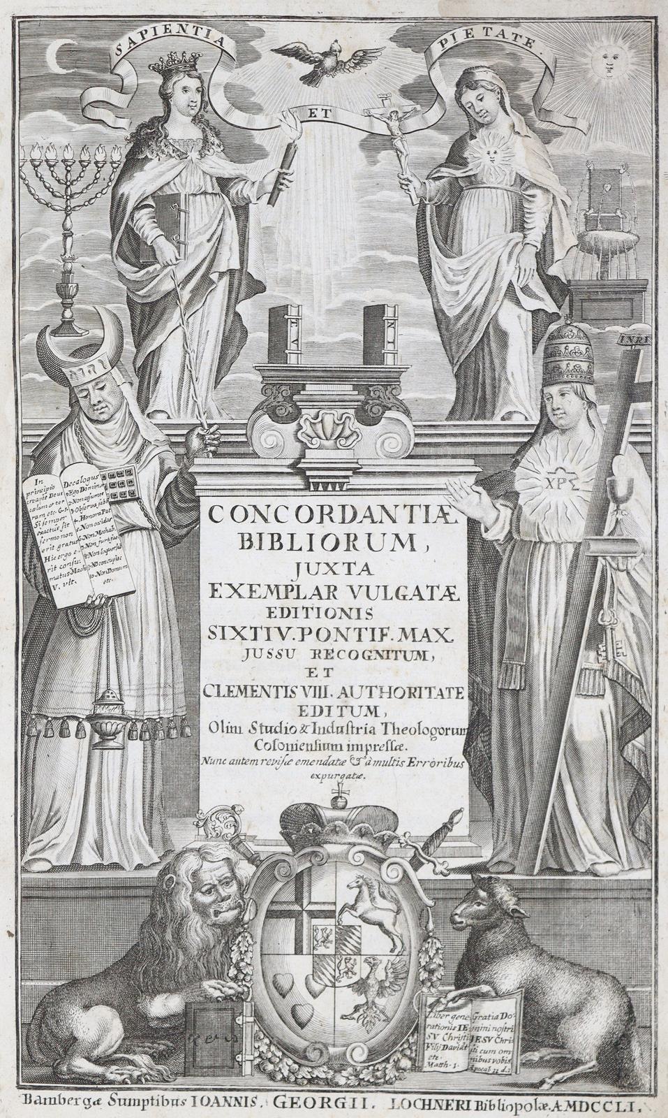 Concordantiae Bibliorum, | Bild Nr.1