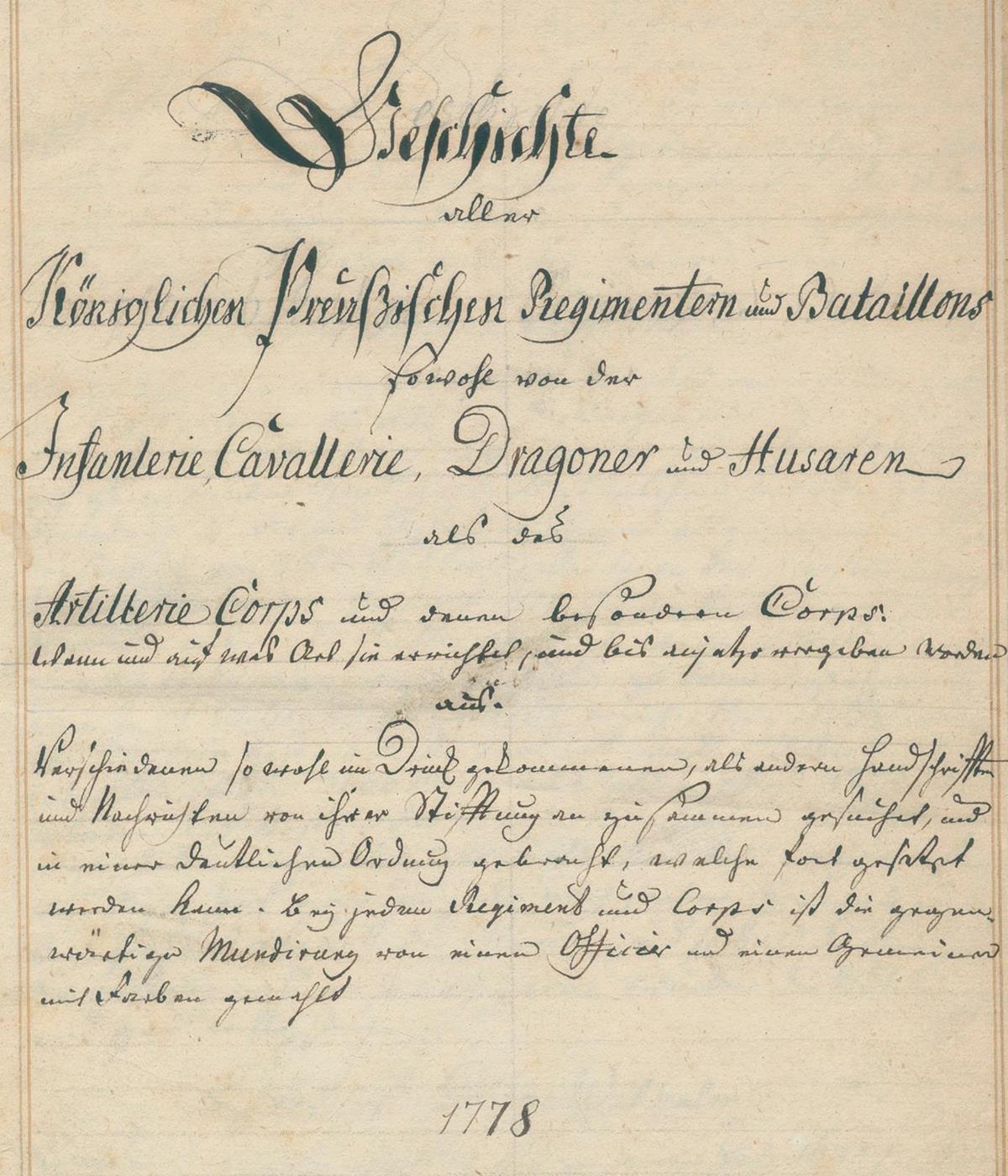 Geschichte aller Königlichen Preussischen Regimentern und Bataillons... | Bild Nr.1