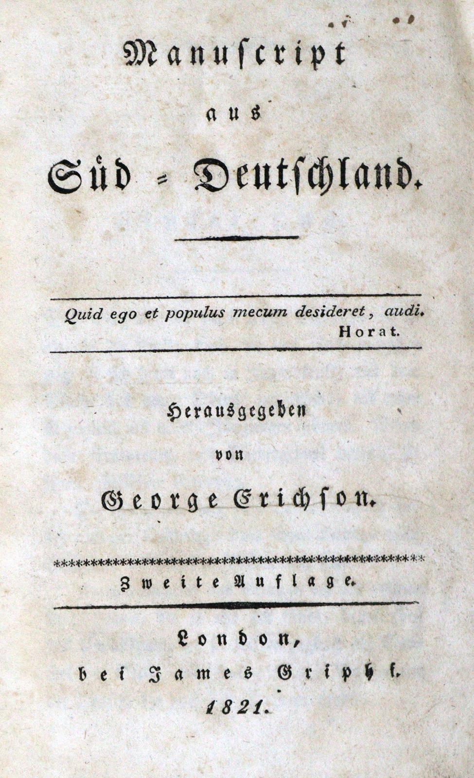 Erichson,G. (d.i. F.L.Lindner). | Bild Nr.1