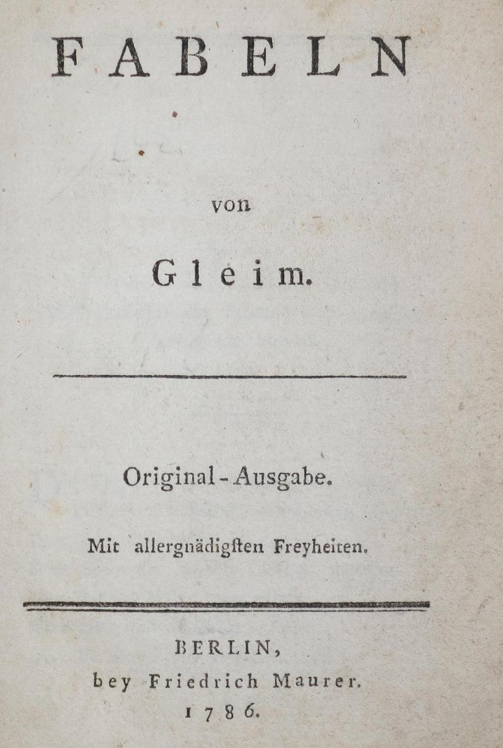 Gleim,(J.W.L.). | Bild Nr.1