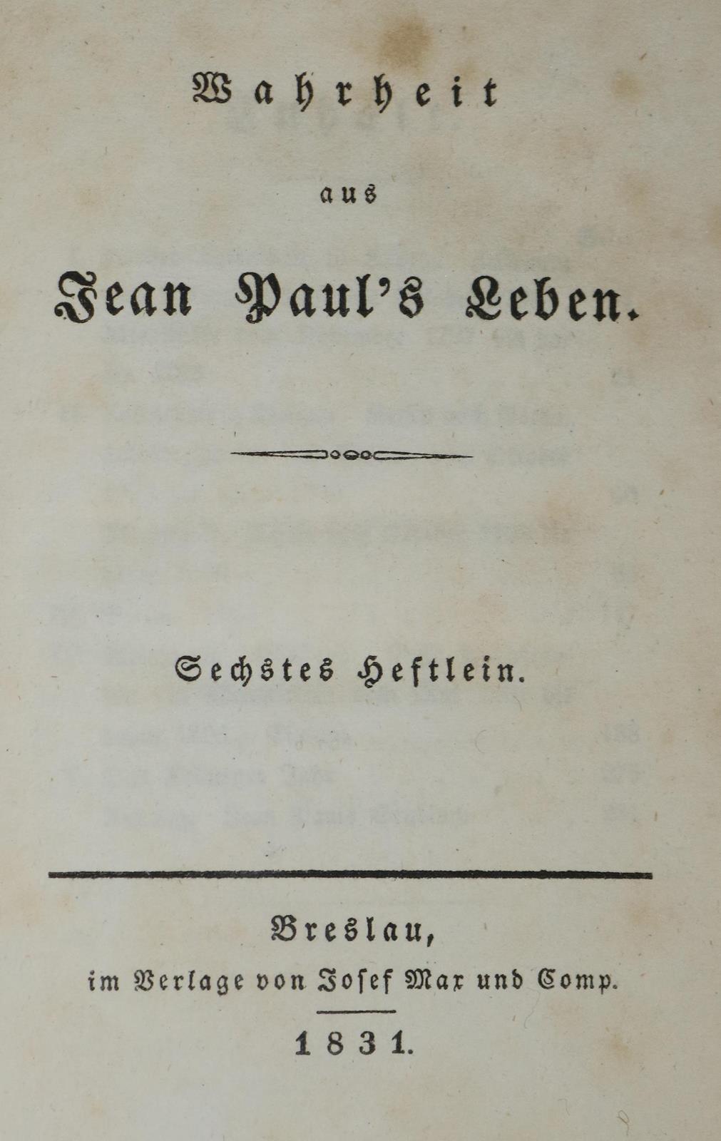 Jean Paul (d.i. J.P.F.Richter). | Bild Nr.1