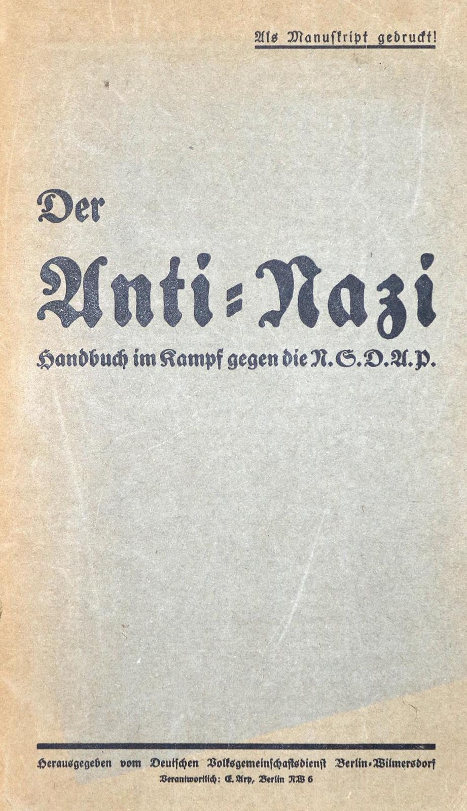 Anti-Nazi, Der. | Bild Nr.1