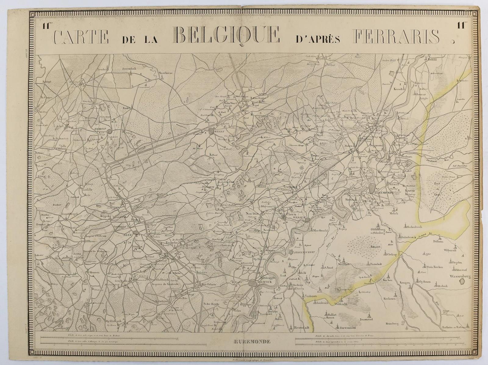 Carte de la Belgique, d