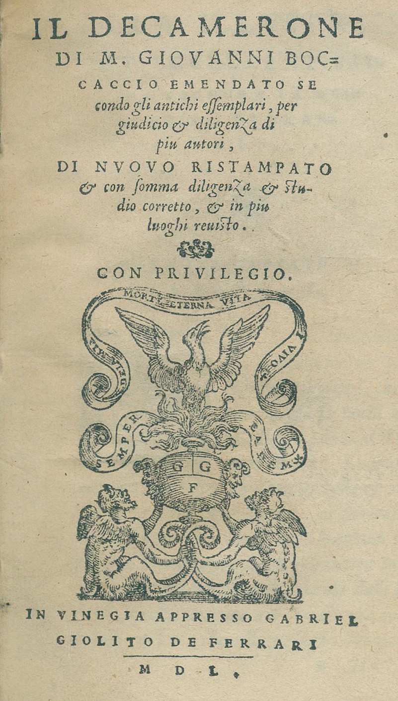 Boccaccio, Giovanni. | Bild Nr.1