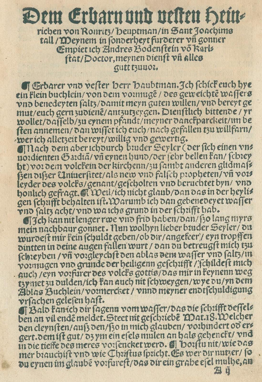 Bodenstein, Andreas, von Carlstadt. | Bild Nr.1