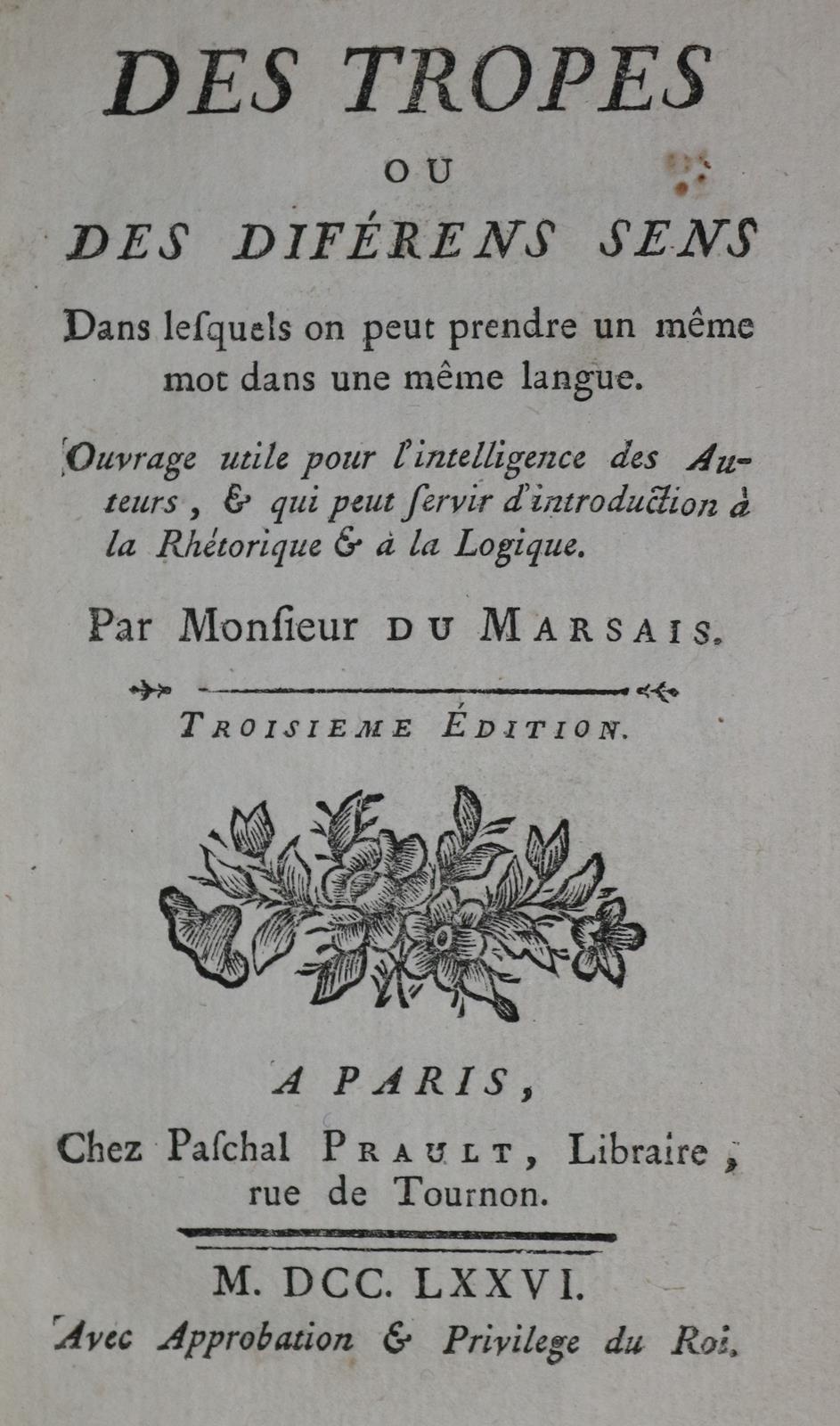 Du Marsais,(C.C.). | Bild Nr.1