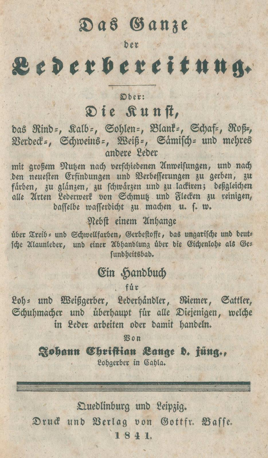 Lange, J. Chr. | Bild Nr.1