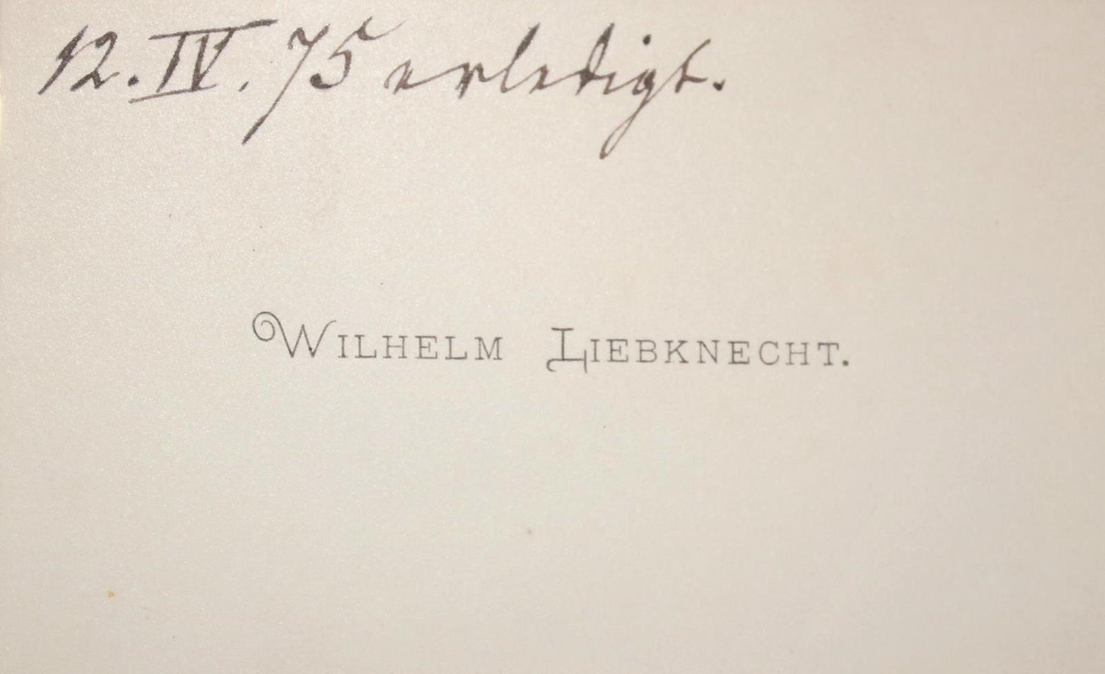 Liebknecht, Wilhelm, | Bild Nr.1