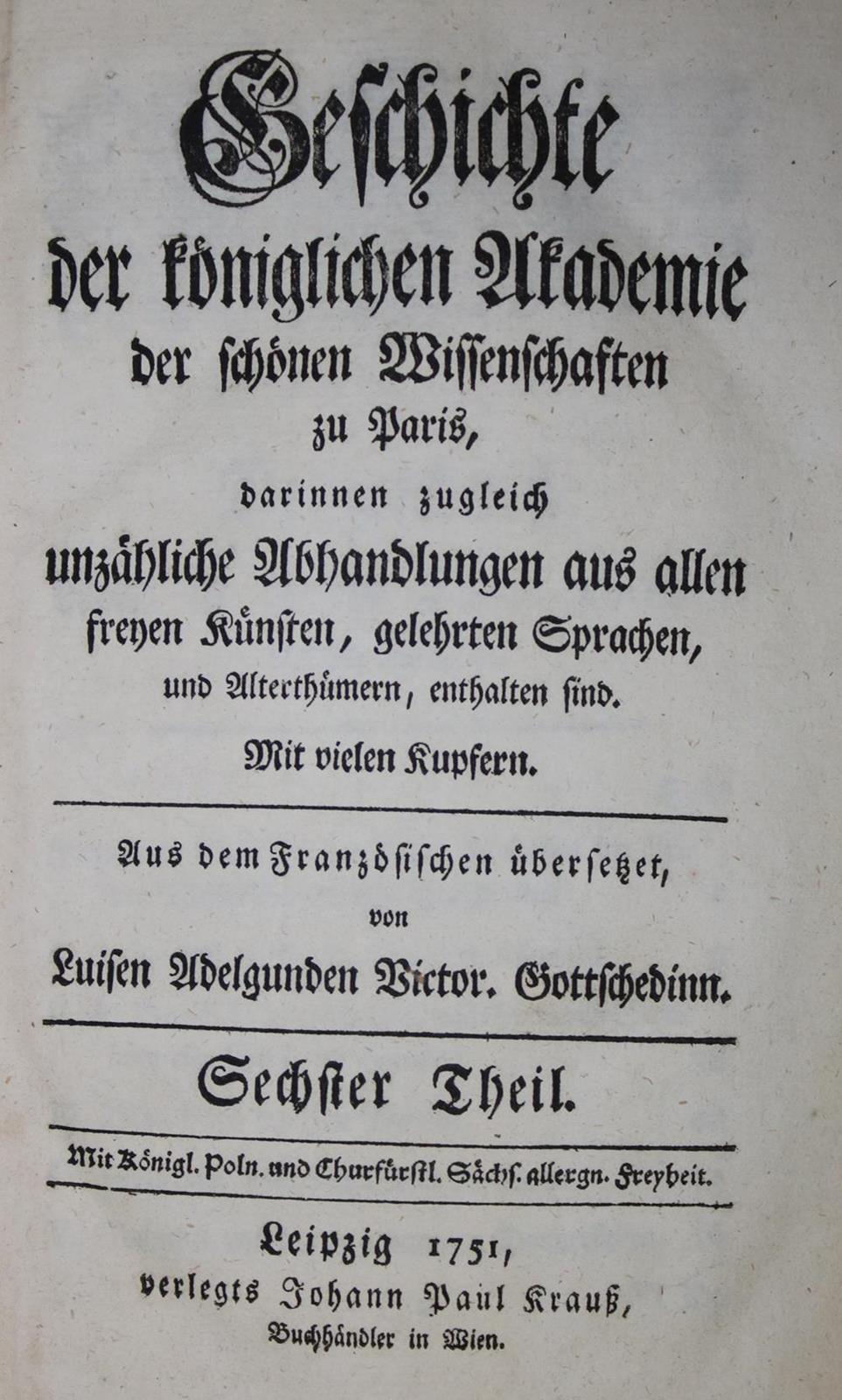 [Gottschedin, Luise Adelgunde Victoria (Übers.). | Bild Nr.1