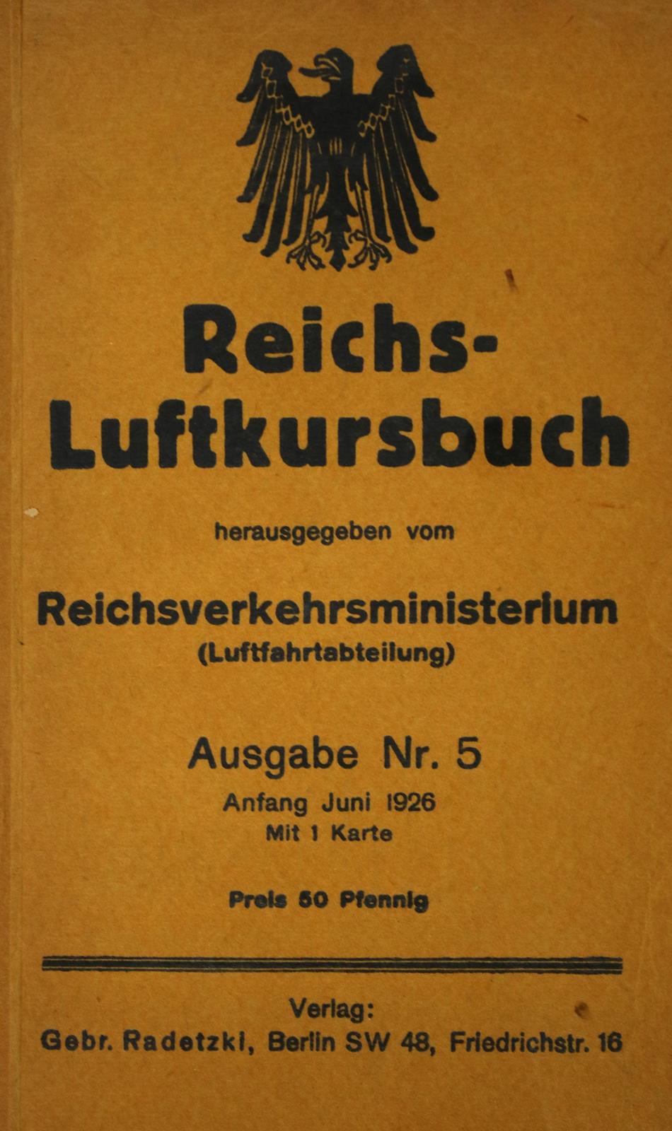 Reichs-Luftkursbuch. | Bild Nr.1