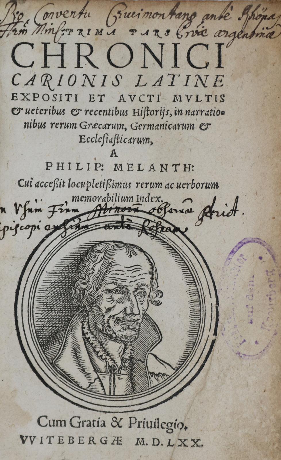 Melanchthon,P. u. Carion,J. | Bild Nr.1