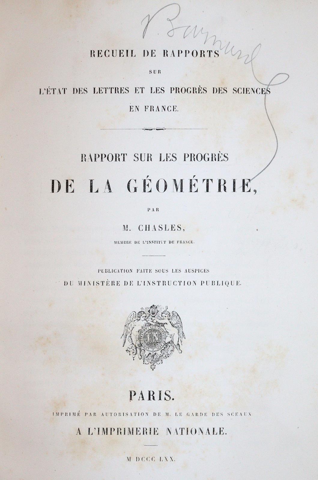 Chasles,M. | Bild Nr.1