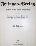 Zeitungs-Verlag.