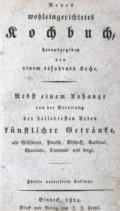 Neues wohleingerichtetes Kochbuch,