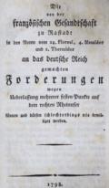 Von der französischen Gesandtschaft, Die,