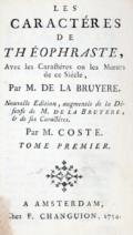 La Bruyere,(J.)de.