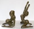Zwei weibliche Bronzeakte,