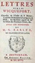 Wicquefort,J.de.